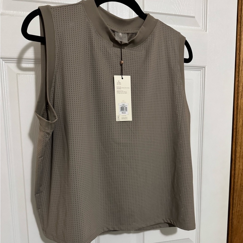 CALIA by Carrie Underwood Beige Muscle Tee